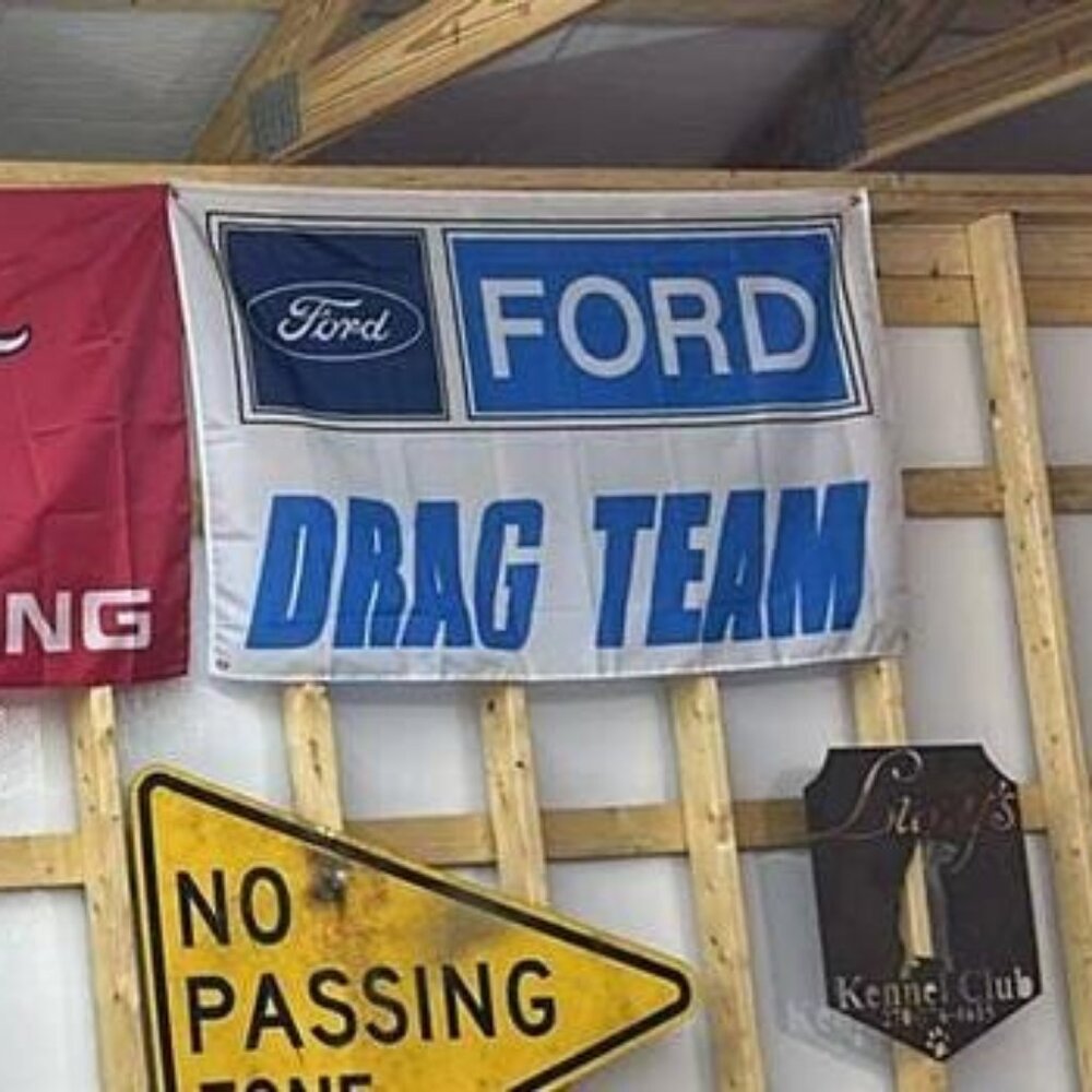 Ford Drag Racing Team Garage Banner‎ Man Cave Banner 3x5ft